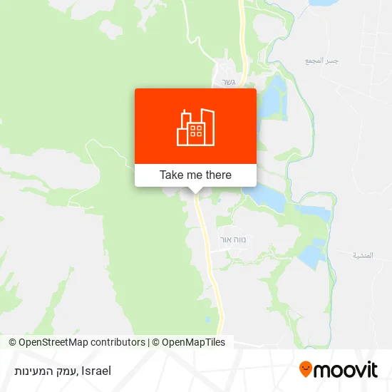 Карта עמק המעינות