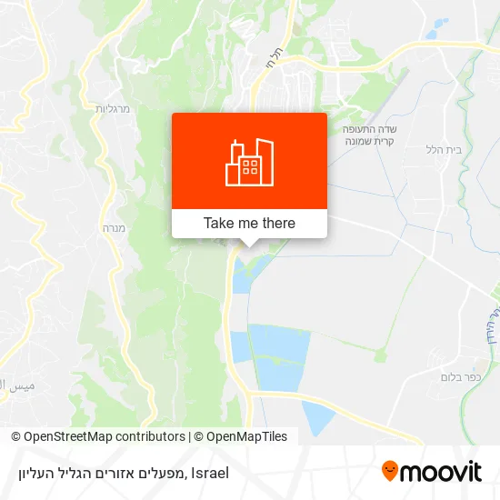 Карта מפעלים אזורים הגליל העליון