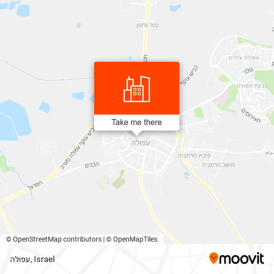עפולה map