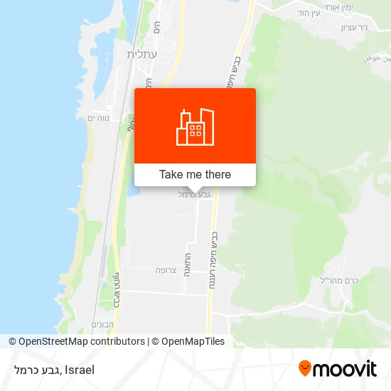 גבע כרמל map