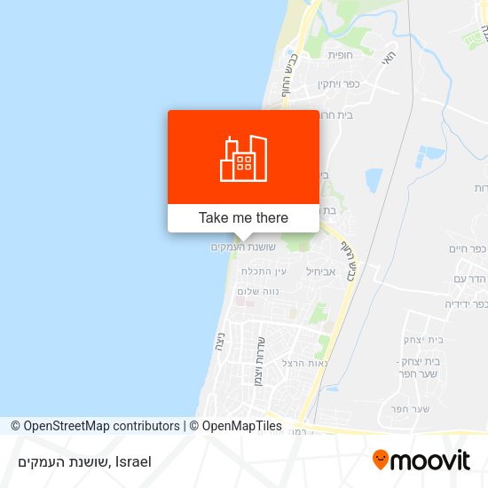 שושנת העמקים map