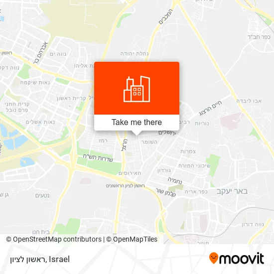 Карта ראשון לציון