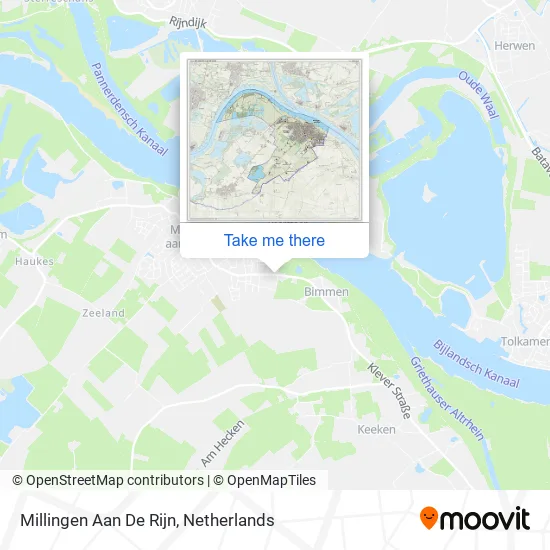 Millingen Aan De Rijn map