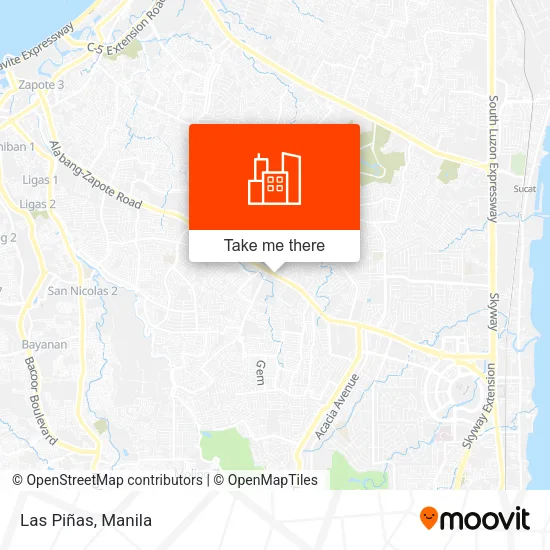 Las Piñas map