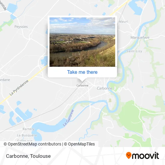 Carbonne map