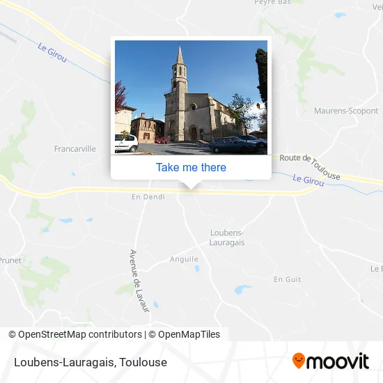 Loubens-Lauragais map