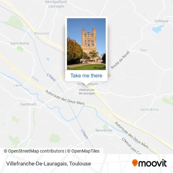 Villefranche-De-Lauragais map