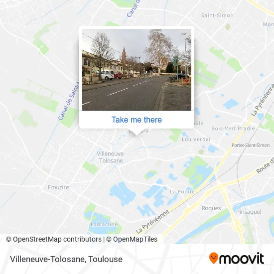 Villeneuve-Tolosane map