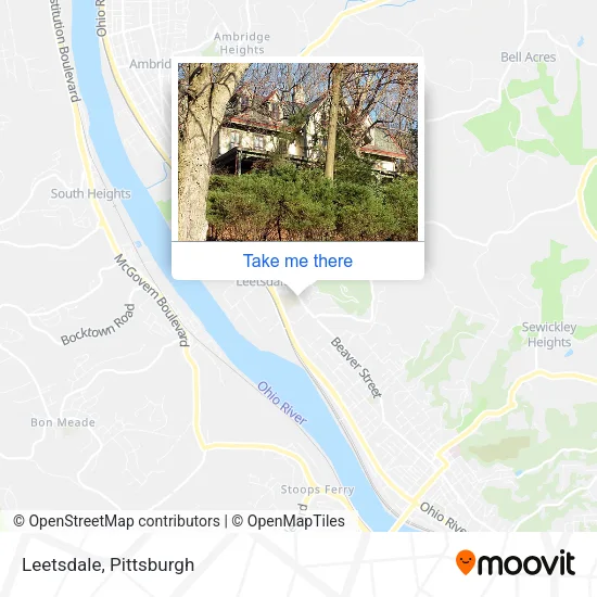 Leetsdale map