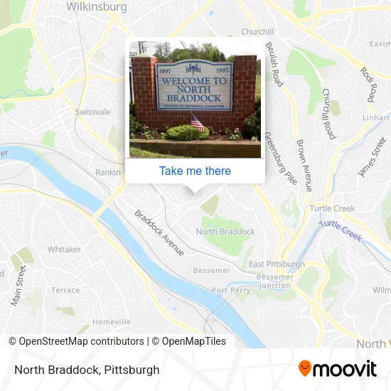 North Braddock map
