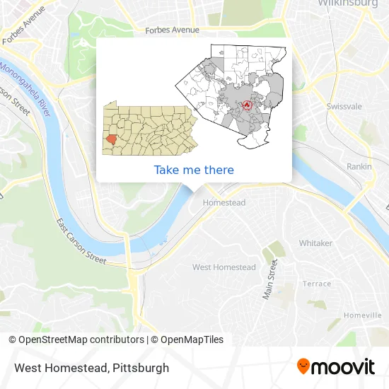 West Homestead map