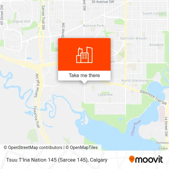 Tsuu T'Ina Nation 145 (Sarcee 145) map