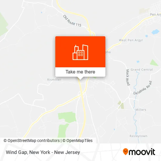 Wind Gap map