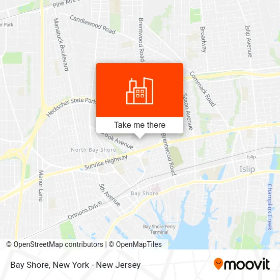 Bay Shore map