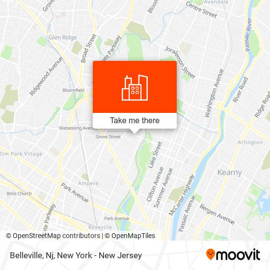 Mapa de Belleville, Nj