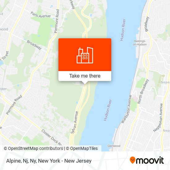 Alpine, Nj, Ny map