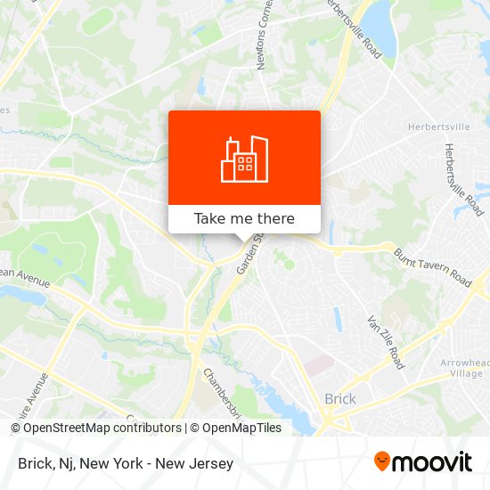 Brick, Nj map