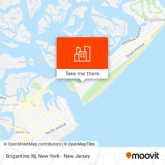 Map Of Brigantine Nj How To Get To Brigantine, Nj By Bus, Subway Or Train?