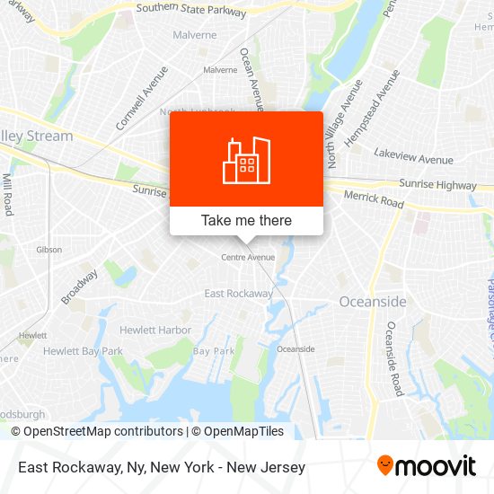 Mapa de East Rockaway, Ny