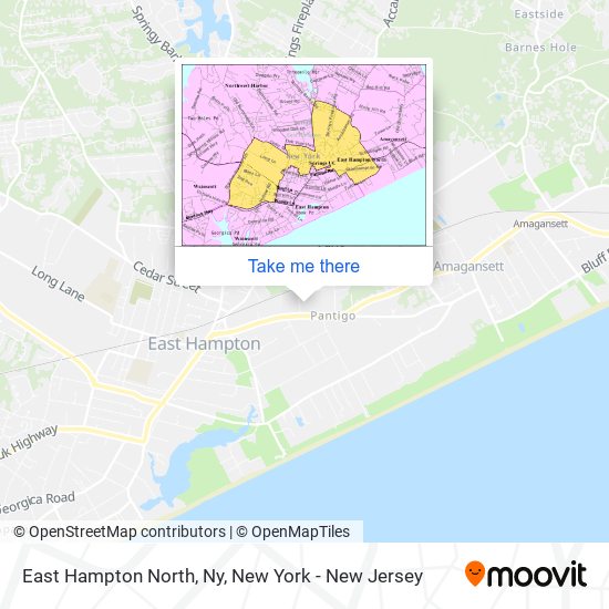 East Hampton North, Ny map