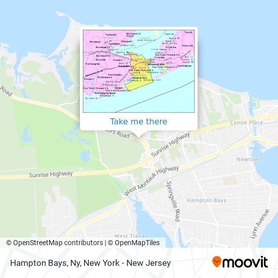 Hampton Bays, Ny map