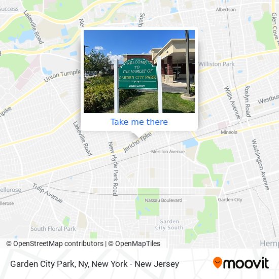 Garden City Park, Ny map