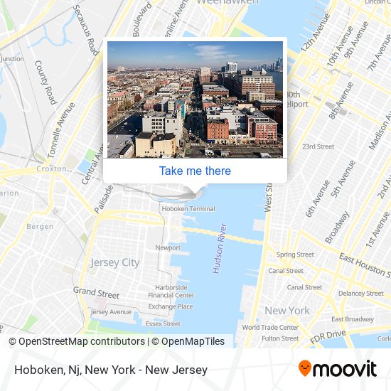 Hoboken, Nj map