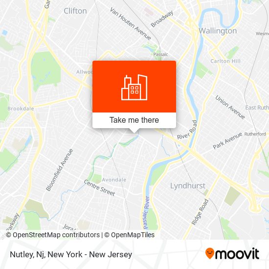 Nutley, Nj map