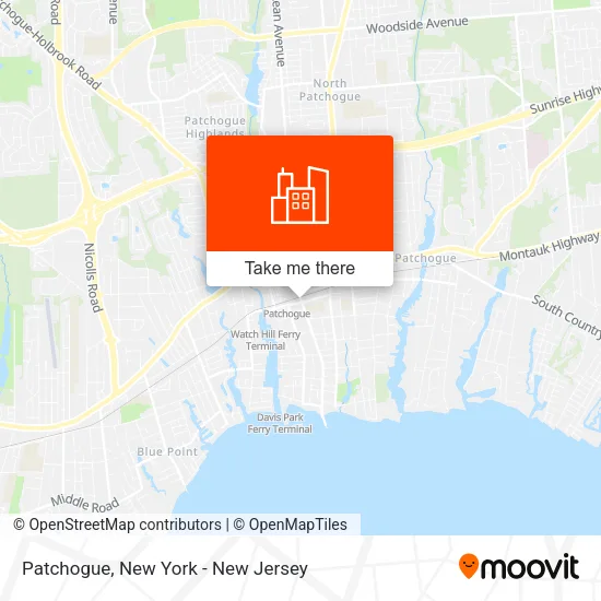 Patchogue map