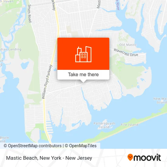 Mastic Beach map
