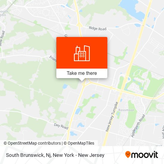 Mapa de South Brunswick, Nj