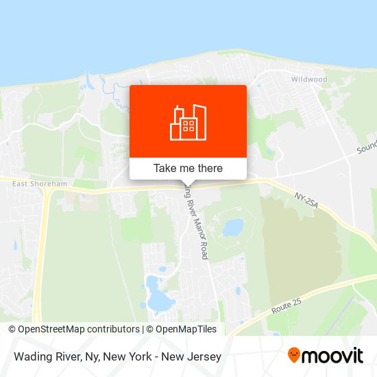 Mapa de Wading River, Ny