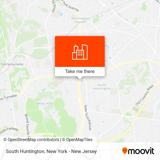 South Huntington map