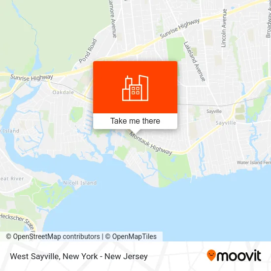 West Sayville map