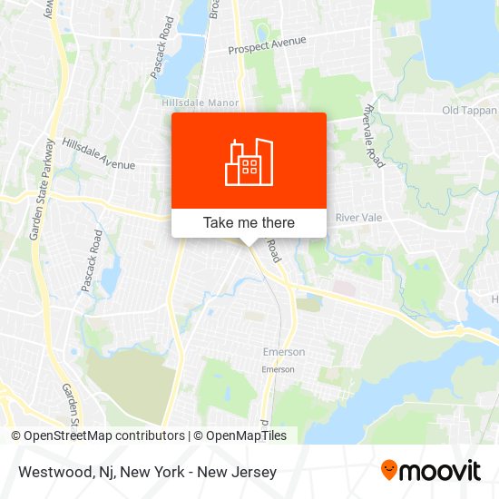 Westwood, Nj map