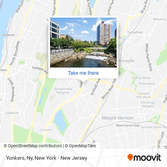 Yonkers, Ny map