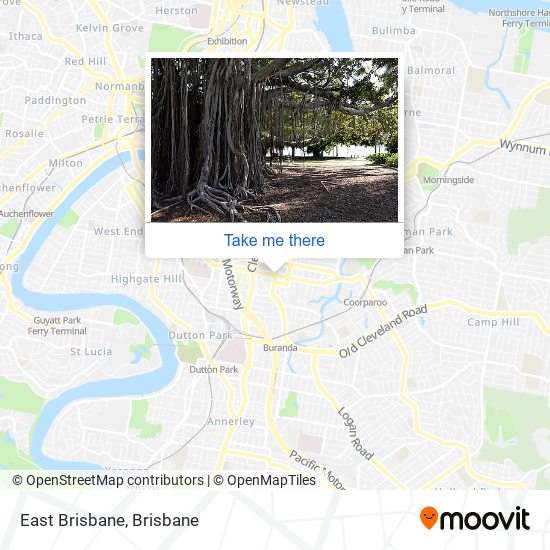 East Brisbane map