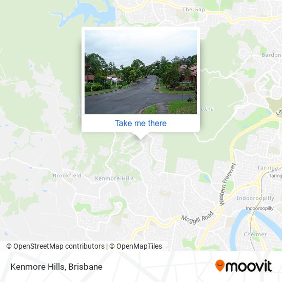 Mapa Kenmore Hills