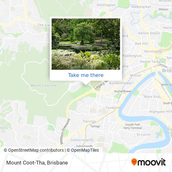 Mount Coot-Tha map