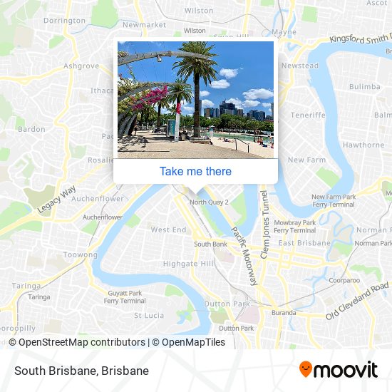 South Brisbane map