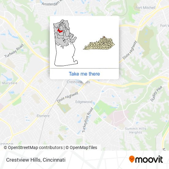 Crestview Hills map