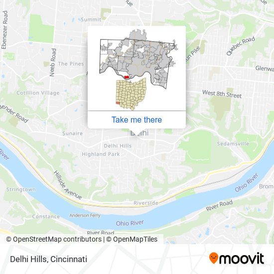Delhi Hills map