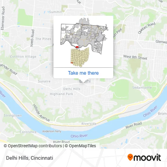 Delhi Hills map