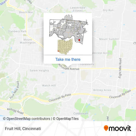 Fruit Hill map