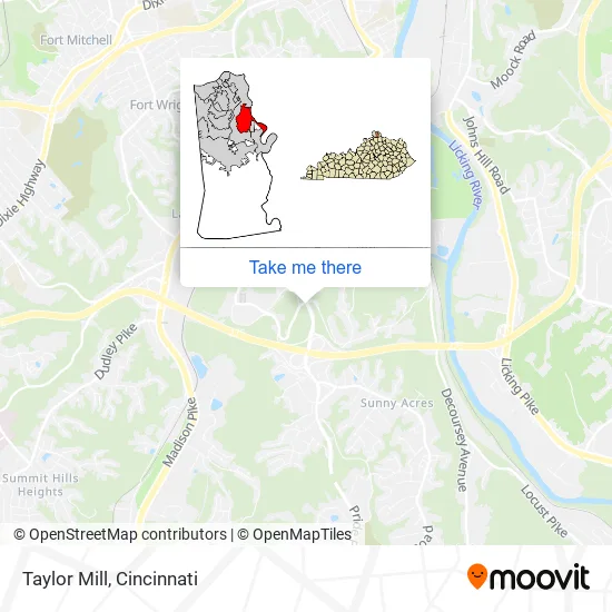 Taylor Mill map