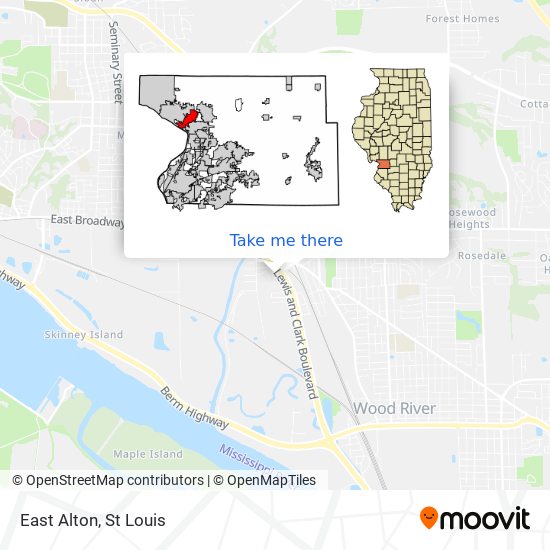 East Alton map