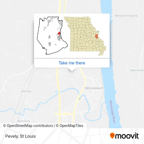 Pevely map