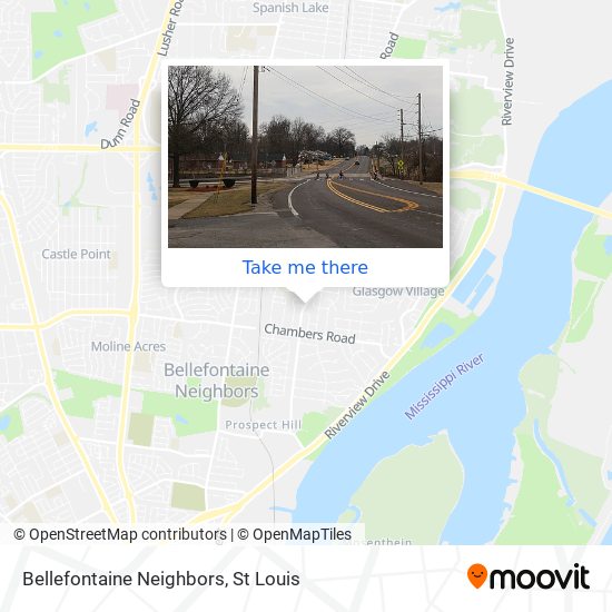 Bellefontaine Neighbors map