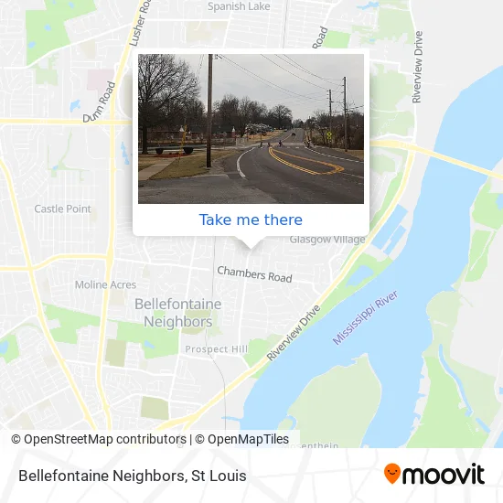 Bellefontaine Neighbors map
