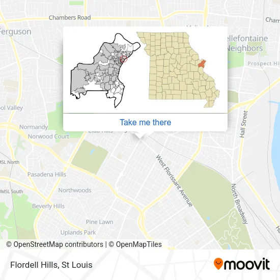 Flordell Hills map